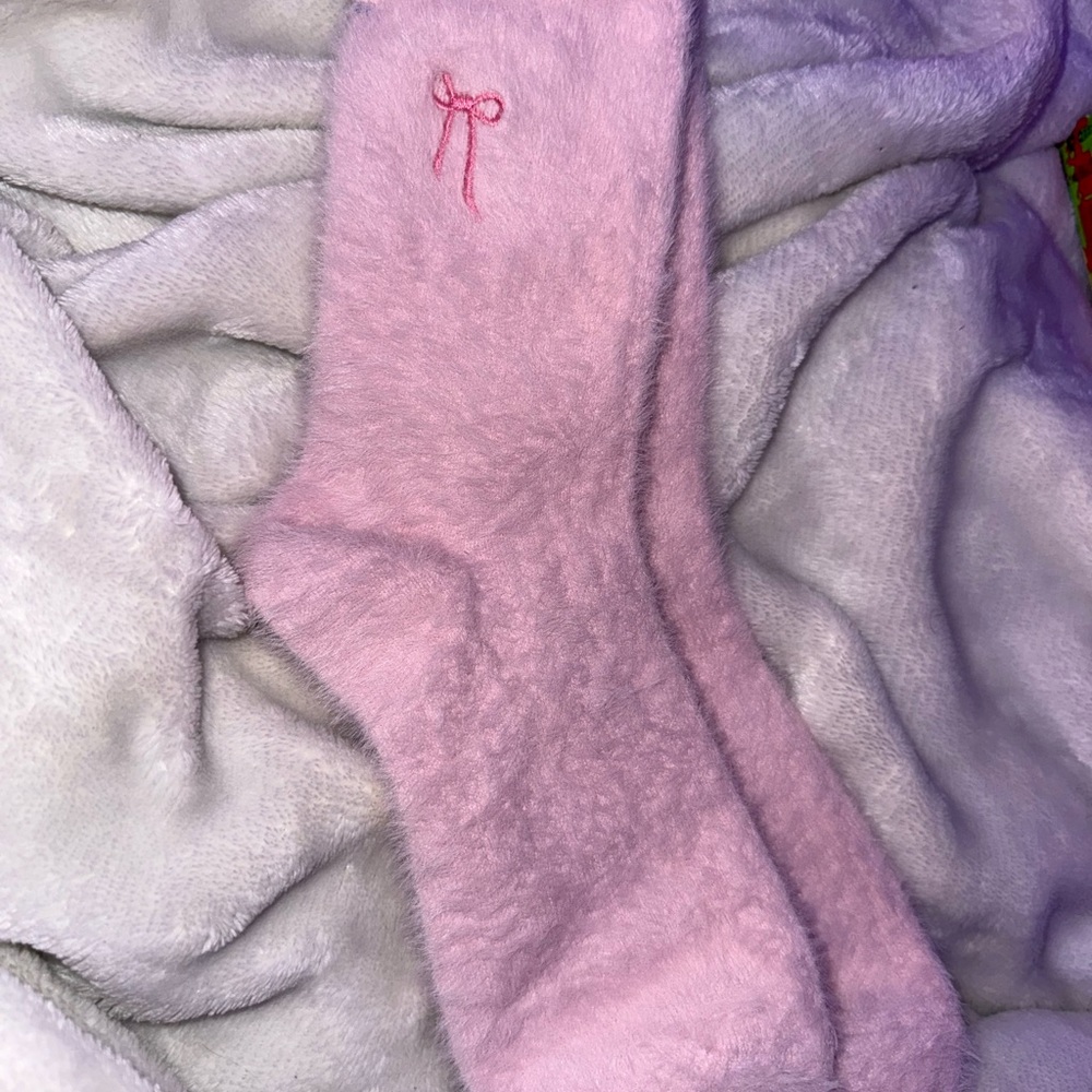 Cozy Pink Fuzzy Socks